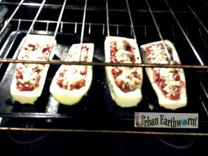 Quick easy healthy dinner zucchini pizza boats recipe