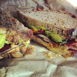 vegetarian vegan sandwich from Oryana Traverse City MI