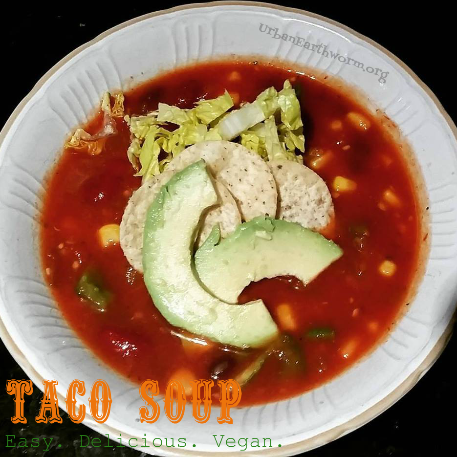 Easy vegan taco soup